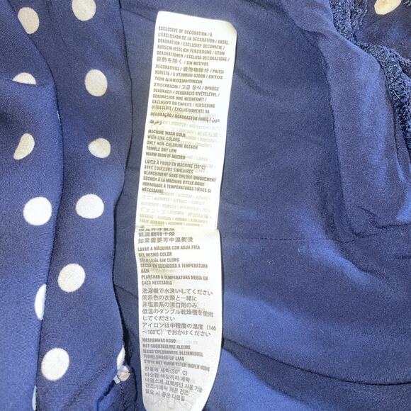 Abercrombie & Fitch Polka Dot Navy and White Swing Dress Size Large - Picture 9 of 15